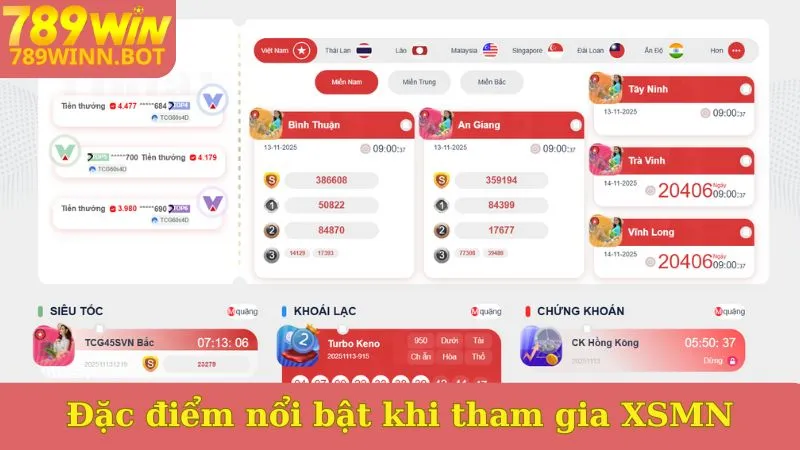 Đặc điểm nổi bật khi tham gia XSMN