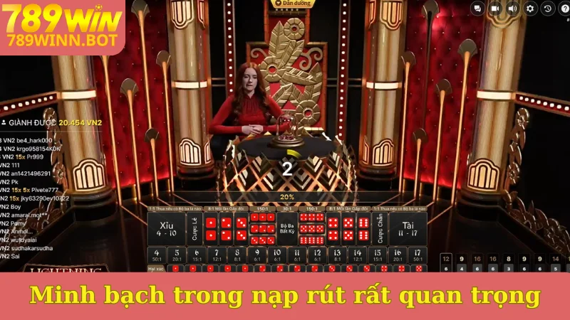 Minh bạch trong nạp rút rất quan trọng