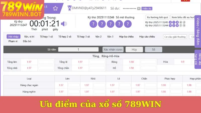 Ưu điểm không thể bỏ qua của xổ số 789WIN